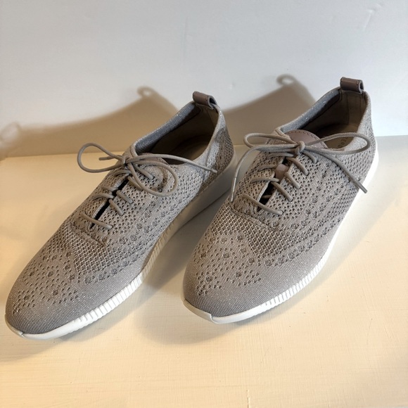 Cole Haan Shoes - COLE HAAN Womens Metallic Zerogrand Stitchlite Gray Oxford Sneakers Shoes 8B